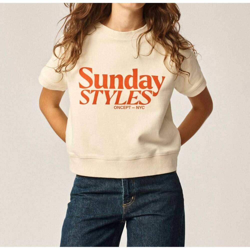 NEW ONCEPT maud sunday styles sweatshirt in buttercream